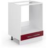 Vicco Mobile per forno da incasso Fame-Line, Bordeaux lucido, 60 cm