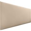 DHOME Testiera Imbottita Liscia in Similpelle Altezza 70CM Spessore 4cm e 8cm per Parete Acustica Testate Letto Pannello Fonoassorbente Camera da Letto (Similpelle Beige, 135cm, Spessore 4cm)