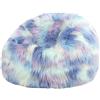icon Classico Pouf Bambini, Unicorno, Pelliccia Falsa, Poltrona Sacco con Riempimento Incluso, Pouf Sacco, Sedia Bambini, Mobili Camera da Letto