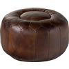 MASSIVMOEBEL24.DE Chesterfield #18 Pouf in Vera Pelle - Marrone 60x60x38