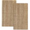 HAMID - Paccheto 2 Tappeto in Juta Kerala, 100% Fibra di Iuta Naturale, Morbido e ad Alta Resistenza, Tessuto a Mano, Soggiorno, Camera da Letto, Tappeto Corridoio (150x80cm) 2 Pezzi