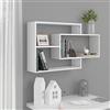 YITHOPI Mensole a Muro,Pensile soggiorno Libreria da parete Pensile Bagno Per soggiorno, studio, bagno, cucina Bianco Lucido 104x20x58,5 cm in Truciolato