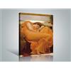 1art1 Frederic Lord Leighton Poster Stampa Artistica su Tela Flaming June, 1895 Quadro da Parete sulla Barella | Murale XXL | Immagine 80x60 cm
