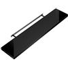 Casaria Mensola da Parete Legno 110cm Supporto 50-110cm Pensile 15kg Cucina Libreria Nero Lucido