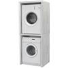 VE.CA.s.r.l. VE.CA. S.r.l. - Mobile Colonna Coprilavatrice - In Legno - Mobile Lavanderia Coprilavatrice/Coprisciugatrice - Disponibile su Misura - Arredo Bagno - Colore: Shabby Chic - Made in Italy
