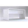 TIME Scrivania per Ufficio o casa Bianca | Larghezza 160 cm | profondità 65 cm | Altezza 74 cm