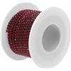 LOLIPPYY Rotolo Catena di Strass 2mm Rosso Scuro 10 Iarde per Creazione Gioielli e Decorazioni Artigianali Scarpe Abbigliamento Borse Fai da Te