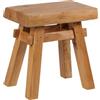 DESIGN DELIGHTS RUSTIKALER - Sgabello in legno massiccio, stile vintage, 40, 43 x 45 x 27 cm (altezza x larghezza x profondità), in legno massiccio, colore: 08 miele cerato