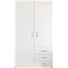 AVANTI TRENDSTORE Molise - Armadio con 2 ante a battente e 3 cassetti in legno laminato di colore bianco. Dimensioni ca. LAP 101x176x51cm
