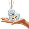 regalami.Shop bomboniera Cuore con Piedini per Battesimo Bimbo cm.8x8 Completa di Scatola, Confetti, Essenza, bigliettino e Nastro Azzurro