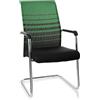 HJH Office Falcone V Sedia da Conferenza, Poliestere, Multicolore, 50.00x57.00x104.00 cm