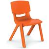 GIODICART Sedia per Bambini Scuola Infanzia/Primaria H 35,5 cm. Arancione Per Ambienti Scolastici Innovativi