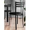Connubia Set 2 Sedie ACE CB1320 Struttura P15 mt. NERO OPACO Sedile G8N Ekos NERO