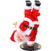 Stibtmr Babbo Natale Rotante Invertito Cantando Ballando Babbo Natale Statua di Babbo Natale di Natale Giocattolo Elettrico Ornamento da Tavolo Decorazione Stagionale Figurina