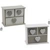 Di&Gi Cassettiera in Legno 3 Cassetti Heart Cm. 17x9x13