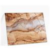 Generic Piano per Tavolo Rettangolare 100x70 cm | Base In Vetro Temperato | Lastra di Protezione | Installazione Semplice | Cuscinetti Antiscivolo | Per Pranzo, Cucina | Decorativo - Legno Naturale con Resina