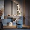 Vicco Tavolo da toeletta Melisa, Grigio, 120 cm con 2 cassetti, Altezza regolabile, perfetta per adattarsi alle esigenze individuali
