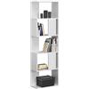 [en.casa] Libreria a 5 Ripiani 159 x 45 x 23,5 cm Scaffale in Design Moderno Mobile Portaoggetti per Soggiorno - Bianco