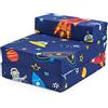 Ready Steady Bed Divano Letto per Bambini Pieghevole | Poltrona Letto Singola per Bambini Resistente all'Acqua | Arredo Comodo per Bambini per Soggiorno, Stanza dei Giochi (Ragazzo spaziale)