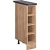 Vicco Scaffale da cucina R-Line, Rovere dorato, 20 cm, AP Antracite, per la libera combinazione all'interno di sistemi cucina modulari