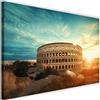 Feeby Stampa su Tela XXL Colosseo Arte Moderno Roma Citta Architettura Marrone 120x80 cm