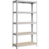 A.M.C. Scaffale In Metallo E MDF Scaffale Ad Alta Portata Fino a 875 kg Con 5 Ripiani Regolabili Ideale Per Garage Officina Cantina Capannone Magazzino Design Modulare 180 x 90 x 40 cm