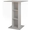 Vicco Tavolo da bar Repose, Bianco, 75 x 75 cm, per l'utilizzo come tavolo alto con ripiani regolabili in altezza