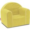 sponge design Badum - Poltroncina per Bambini da 1 Anno - Poltrona per Bambini - Stabile, Comoda, in Schiuma - con Rivestimento Sfoderabile - Regalo per il 1° Compleanno per Bambina, Bambino - Giallo