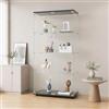 FOERPL Vetrina in Vetro da Esposizione, Vetrina Espositiva con Serratura 164x80x36.5 cm Vetrina Espositiva per Collezionismo con 2 Porte,4 Strati Armadio Trasparente Vetro per Bar ufficio