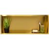 Balneo Wall-Box ONE Nicchia Oro Acciaio Inox 90x30x10cm Doccia in Nicchia a Parete, Oro, Impermeabile, Installazione in Nicchia Flessibile, Nicchia per Utensili da Bagno, Senza Piastrelle