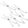 DOITOOL Catene Estensibili per Braccialetti Regolabili con Cursore a Sfera, Set da 5 Pezzi in Metallo Lucido per Creazione Gioielli Fai da Te, Accessori per Artigianato e Personalizzazione Bracciali