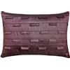 The HomeCentric Prugna 30x55 cm Art Silk Lombare Federa Divano, Viola Seta Lombare Federa Con Cerniera, Lombare Federa x Divano - Plum Stripe