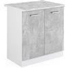 Vicco Mobile lavello cucina R-Line, Calcestruzzo, 80 cm