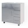 Vicco Mobile sottolavabo per bagno Ilias, Bianco lucido, 60 x 60.8 cm