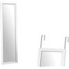 Gicos Specchio Rettangolare da Porta e da Parete in Legno Colore Bianco 36 * 1,5 * 126 cm NOF-772245