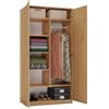 CDF Guardaroba Armadio 2 Ante 90 cm Rovere Artisan Laminato | Mobile multiuso, struttura salvaspazio, per camera da letto, per corridoio e ingresso, per ufficio, spazio organizzato