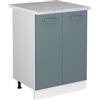 Vicco Mobiletto base cucina R-Line, Grigio-blu, 60 cm, PL Marmo, per la libera combinazione all'interno di sistemi cucina modulari