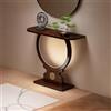 BRCYKRWY Tavolo Consolle Ingresso,Mensola Dietro Divano,Mobile Ingresso Corridoio,Elegante Mobile Espositivo A Mezzaluna per Soggiorno,Corridoio,Divano(31.5x11x30.7/80x28x78cm)