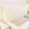 uyeoco 180/150 Copri Testiera Letto Imbottita、Copri Testata Letto Una Piazza E Mezza、Copritestata Elasticizzata per Letto、Copertura Testata Letto Matrimoniale(Beige,150cm(59inch))