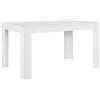 [en.casa] Tavolo da Pranzo con Piano Rettangolare 140 x 90cm Tavolo da Cucina Fino a 6 Posti Postazione di Lavoro Studio - Bianco