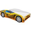 ACMA Letto Auto Bambino 160x80 cm Modello 10 con Materasso e Rete a Doghe - Letto Junior Auto per Bambino, Letto Bambini Design Auto per Cameretta con Sponda di Sicurezza