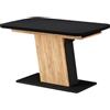 Vicco tavolo da pranzo allungabile Fenaro, Nero/Rovere dorato, 120-160 x 80 cm Allungabile, estendibile per un'adeguata regolazione delle dimensioni del tavolo