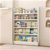 JFOZDM 3/4/5/6 Livelli Libreria, Libreria da Parete, libreria verticale, libreria bambini, libreria salvaspazio/Anti-dumping, per Camera dei bambini, Soggiorno, Ufficio, Camera da Letto, Bianco