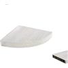 Gicos Mensola angolare da Parete pensile scaffale in Legno MDF da Muro Colore Bianco Legno 24 * 24 * 4 cm DOU-790799