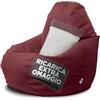 Avalon - Puff Poltrona Sacco Gigante XXL Jazz in Ecopelle Deluxe, Pouf Sacco di Qualità Sartoriale, Bean Bag per Sedersi Ergonomico, Pouf a Sacco Impermeabile, Made in Italy(95x135cm-Bordeaux)