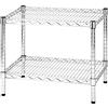 Compribene Scaffale in Filo d'Acciaio Cromato con Due Ripiani 45 x 60 x 50 cm