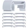 CLP Set di 10 connettori per sedie I Connettori di Fila in plastica I Connettori per sedie Resistenti alle intemperie, Colore:Grigio