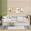 YuQozii 90 x 200 (190), letto singolo imbottito con letto pieghevole (beige)