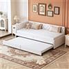 SAOOZBE Divano letto estraibile 90x200 cm, letto diurno estraibile, divano letto imbottito, letto estraibile con rete a doghe, letto multifunzionale, letto funzionale, daybed per soggiorno e camera da letto