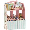 AIYAPLAY Scaffale Portagiochi Bambini 2 Contenitori 62.5x30x91.5cm Rosa
